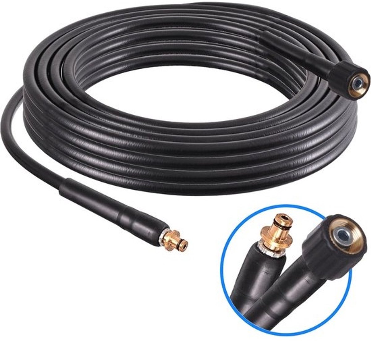 Hogedrukreiniger Slang Verlenging - Vervangbare Slang voor K-Serie - 200bar M22 met Plug K-Type - 5 M