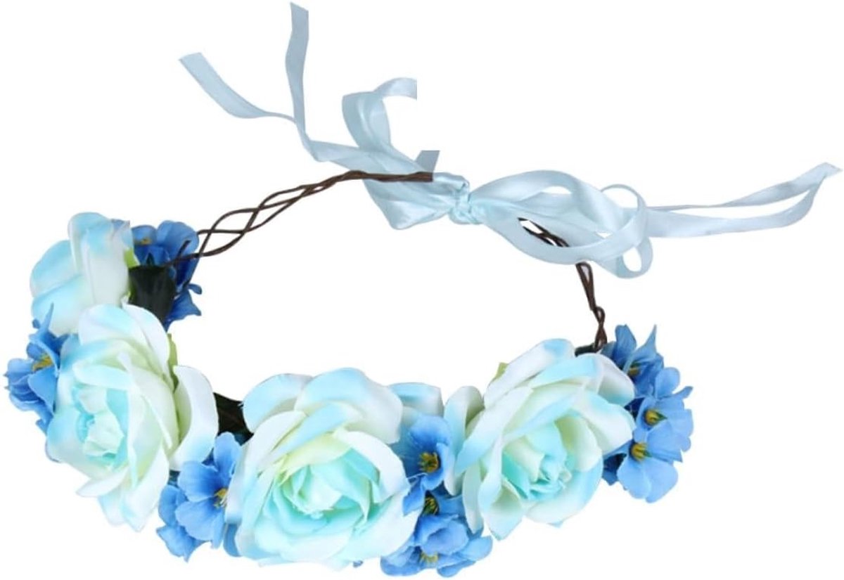 Bloemenkrans Haarband met Rozen voor Bruiloften, Cocktailfeesten en Speciale Gelegenheden - Elegante Haaraccessoires voor Vrouwen en Meisjes