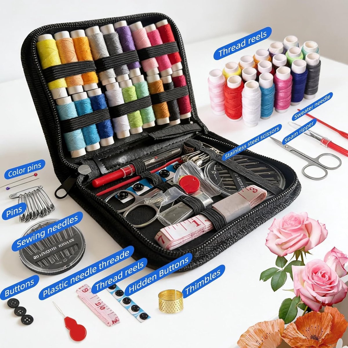 DIY Borduurstekenboek - Sewbook - 87 Delig Set - Borduurpakket - Stekenboek - Borduurpatronen - Borduurwerk - Inclusief Complete Gereedschapsset en Instructie - Voor Beginners en Ervaren Knutselaars — cadeau in Hobby - foto 4