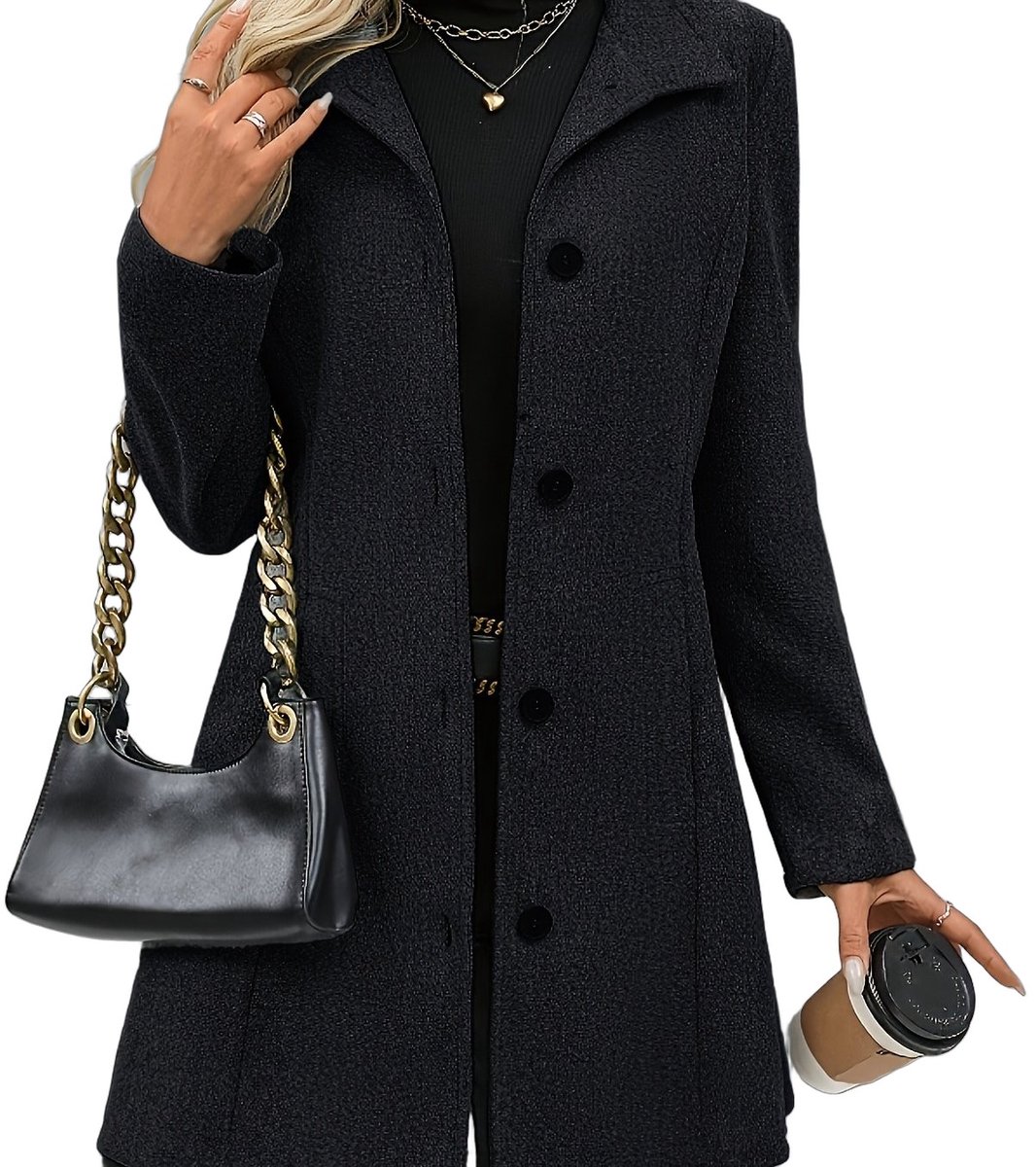 Currero Winterjas Parka Dames Lange Jas Dames Wintermantel Overjas Gewatteerd Waterdicht Winter Stijlvol Mantel Vrouwen Volwassen Donkerzwart