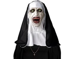 Halloween Non Masker met Hoofddoek, Realistisch Eng Non Masker, Horror Enge Niet-Latex Masker, Griezelig Full Head Masker, Eng Non Masker voor Halloween en Carnavalsfeest
