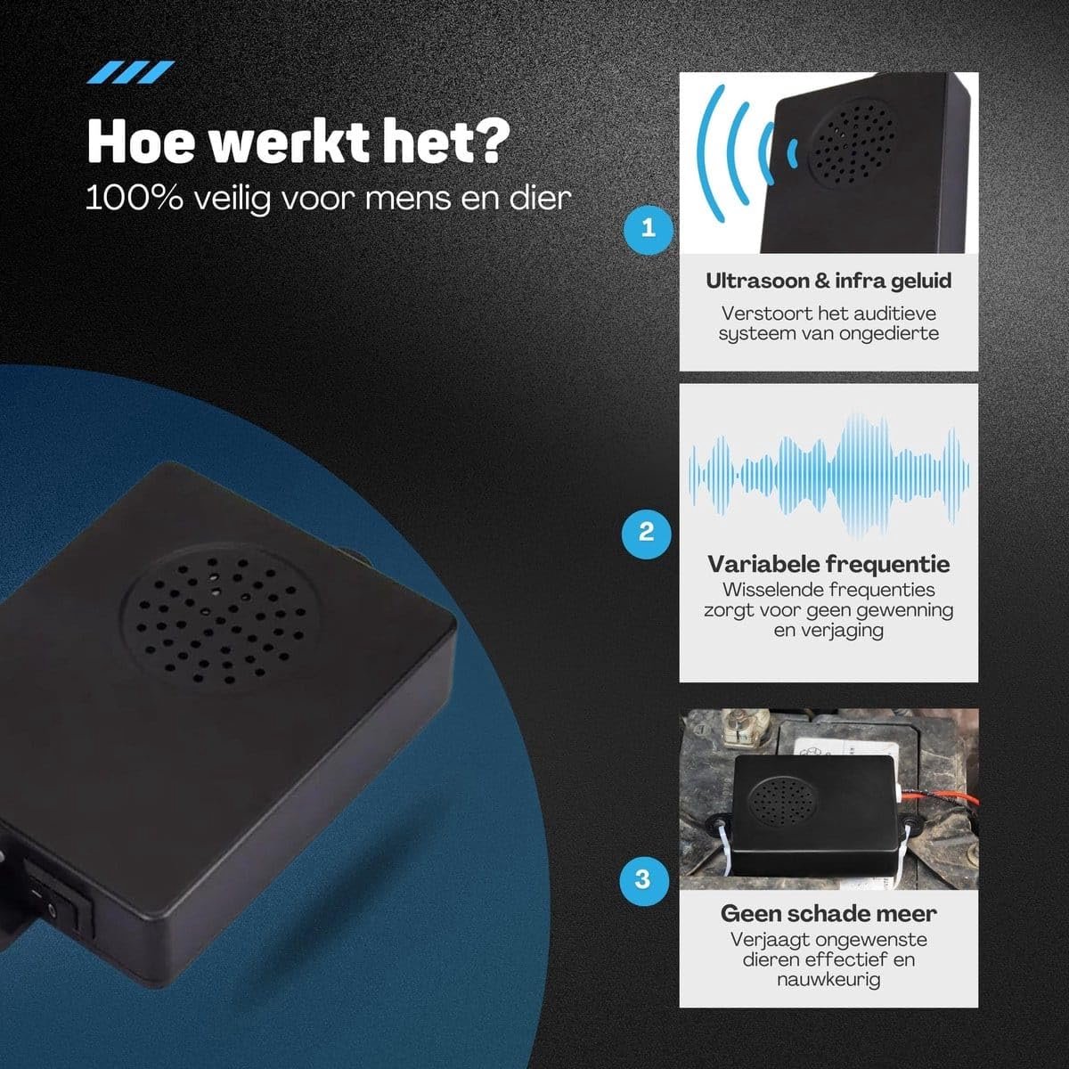 Steenmarter verjager PRO - set van 2 - effectieve werking - bescherm uw woning - ShopVlot