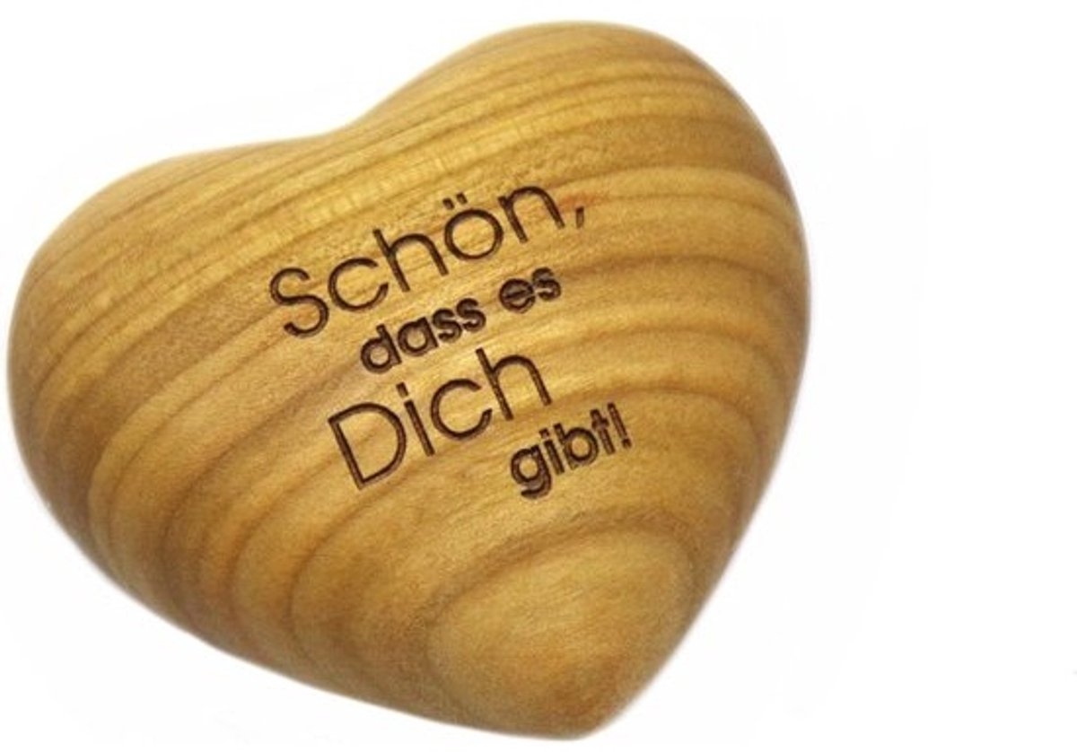 Houten hart met gravure voor elke gelegenheid