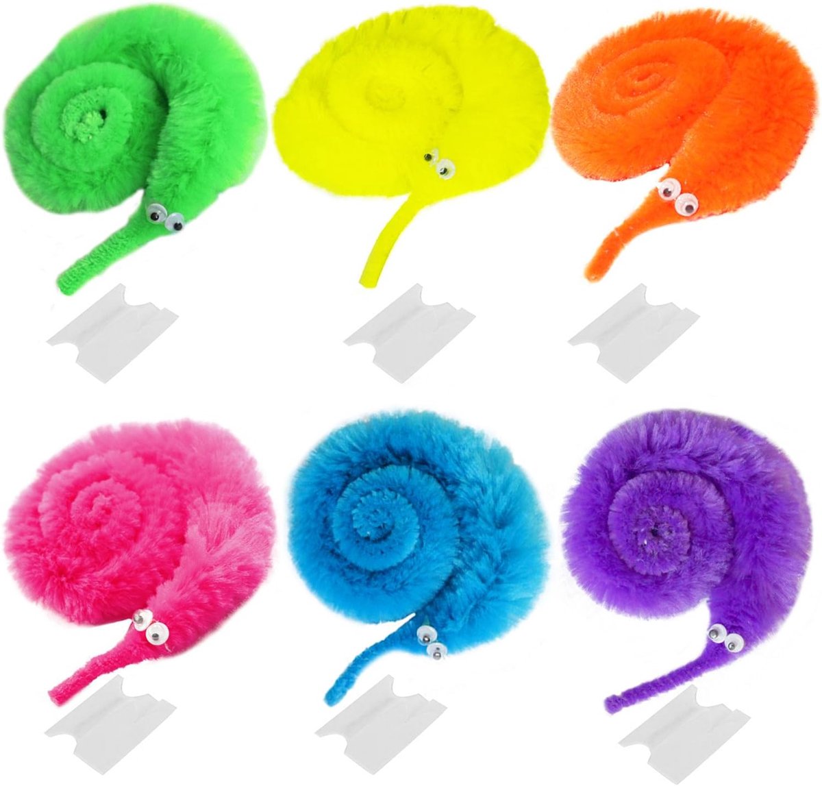 6 stuks zachte wormen, magische fuzzy worm voor tovertrucs