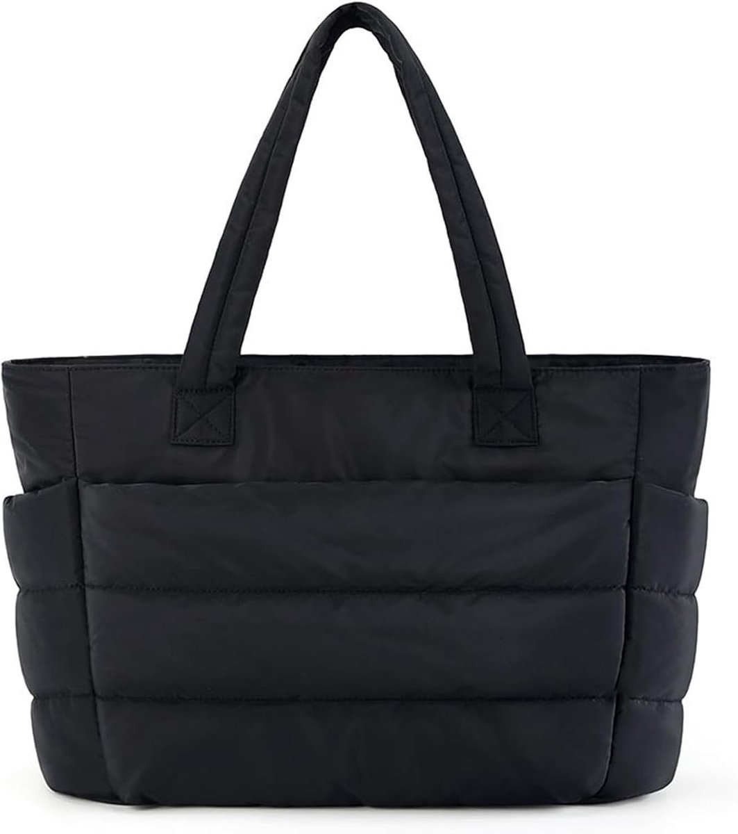 Dames Handtas, Grote Capaciteit Reistas, Schoudertas, Puffy Tote Bag voor Werk, Reizen en Fitness met Comfortabele Schouderbanden