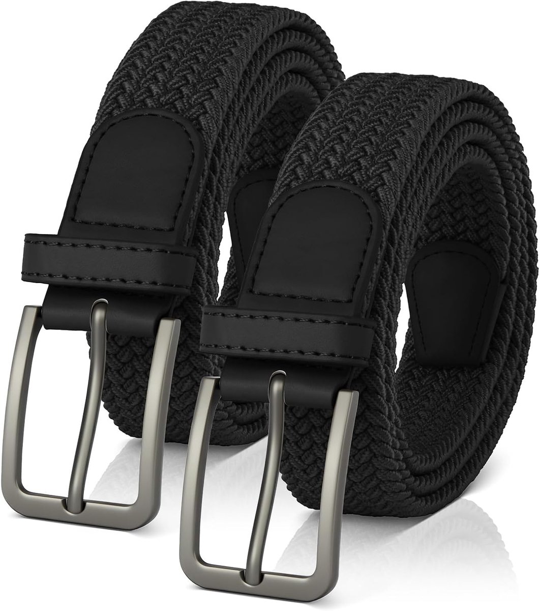 Herenriem, elastische gevlochten stretchriem voor dames en heren, verstelbaar, casual, elastisch, geweven golfriemen voor jeans, geschikt voor werk en reizen