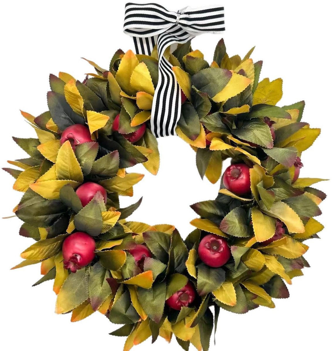 Herfst Granaatappel Krans - Hangend Ontwerp - voor Voordeur en Woondecoratie - 40cm