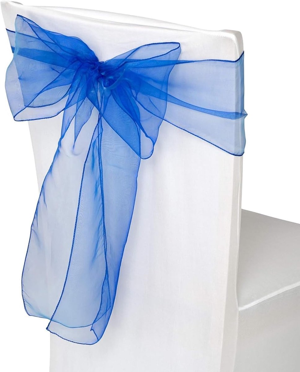 Sjerpen, stoelstrikken, doop, feest, verjaardag, bruiloft, decoratie, blauw, 50 stuks