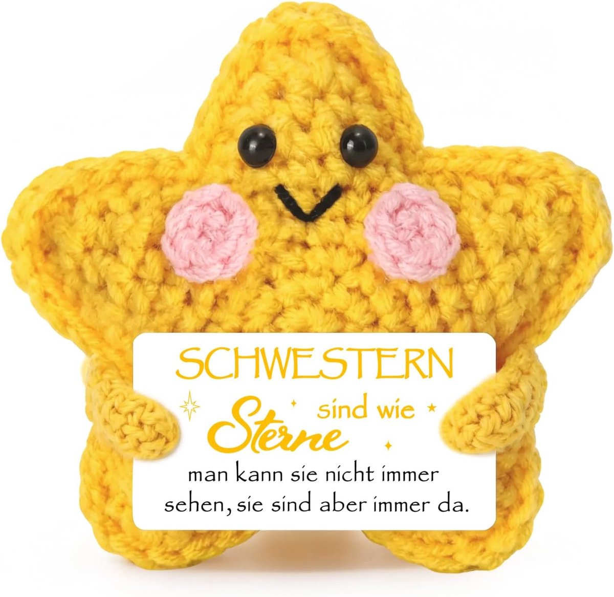 Cadeau Voor De Verjaardag Van Je Zus: Handgehaakte Ster Met Energiekaart, Het Beste Cadeau Voor Je Zus, Cadeaus Voor Vrouwen, Kerstcadeau Voor Je, Nieuwjaarscadeau