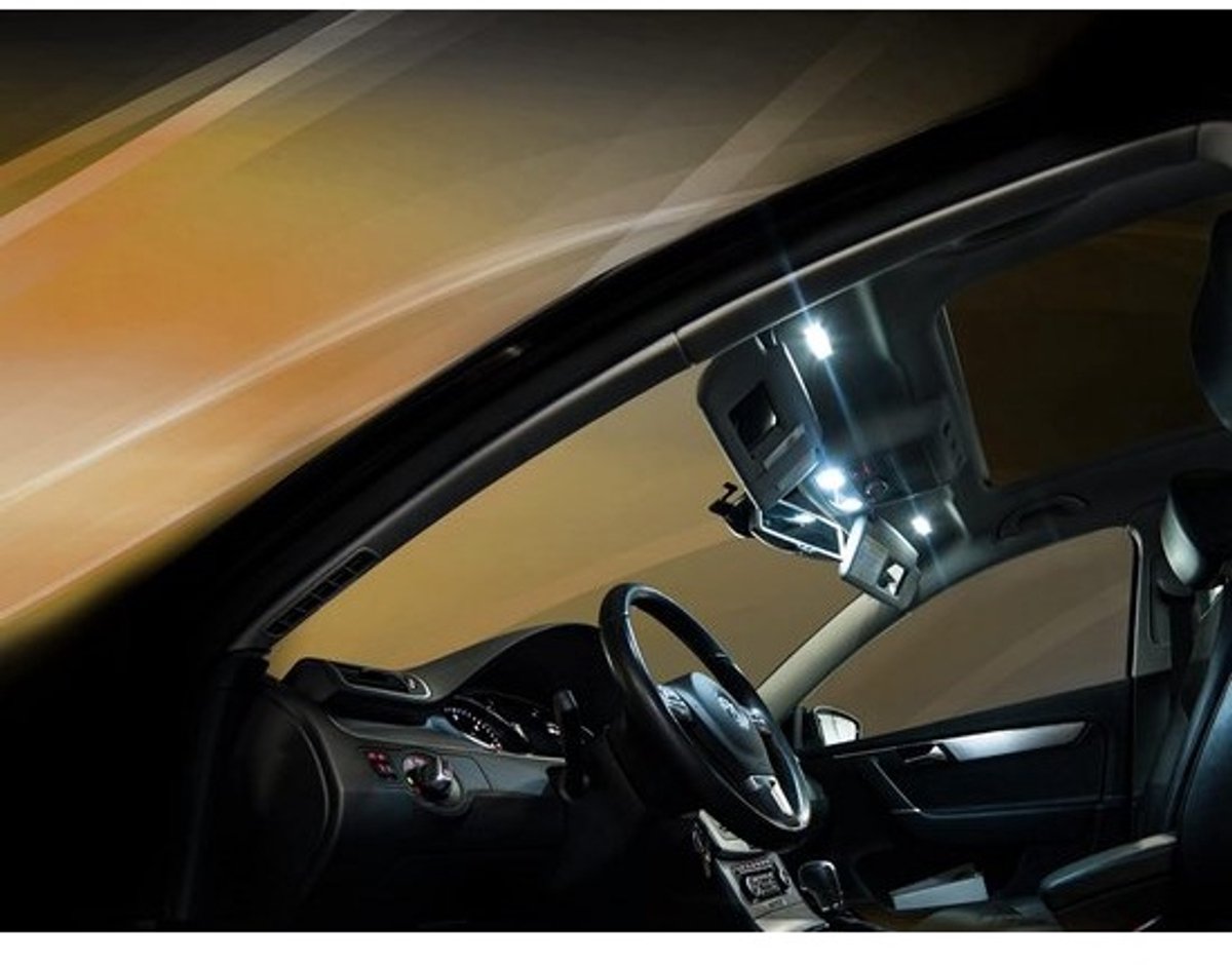 Complete Interieurverlichtingsset Koud Wit 6000K voor Volkswagen Passat B7 met Panoramadak