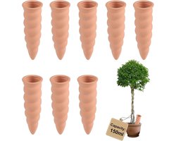 8×150ml Oyas Irrigatie - Automatische Watering Can voor Huishoudelijke Planten, Tuin en Groentetuin, Terracotta Waterdispenser voor Bloemen en Planten