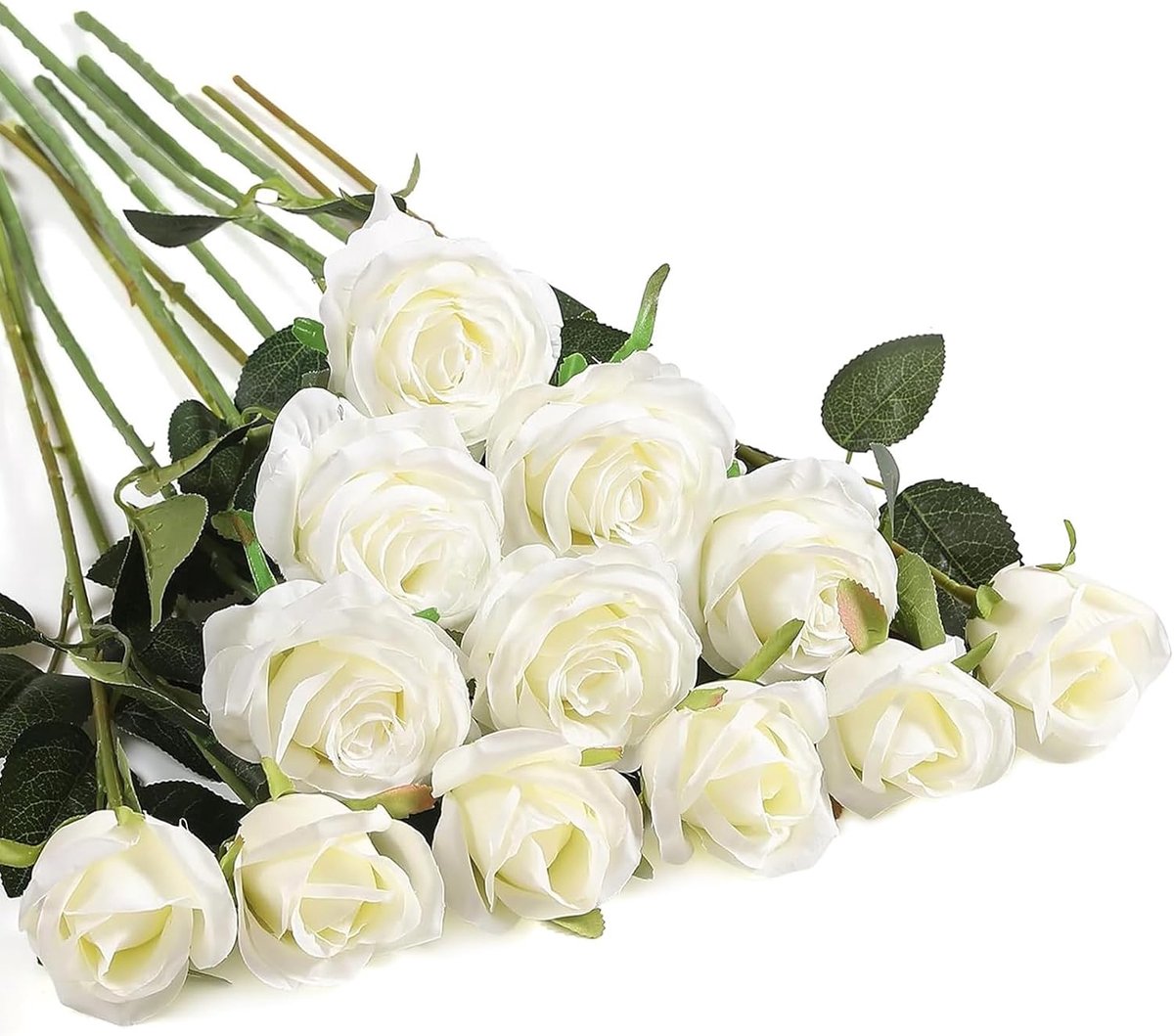 12 stuks kunstrozen voor Valentijnsdag rood