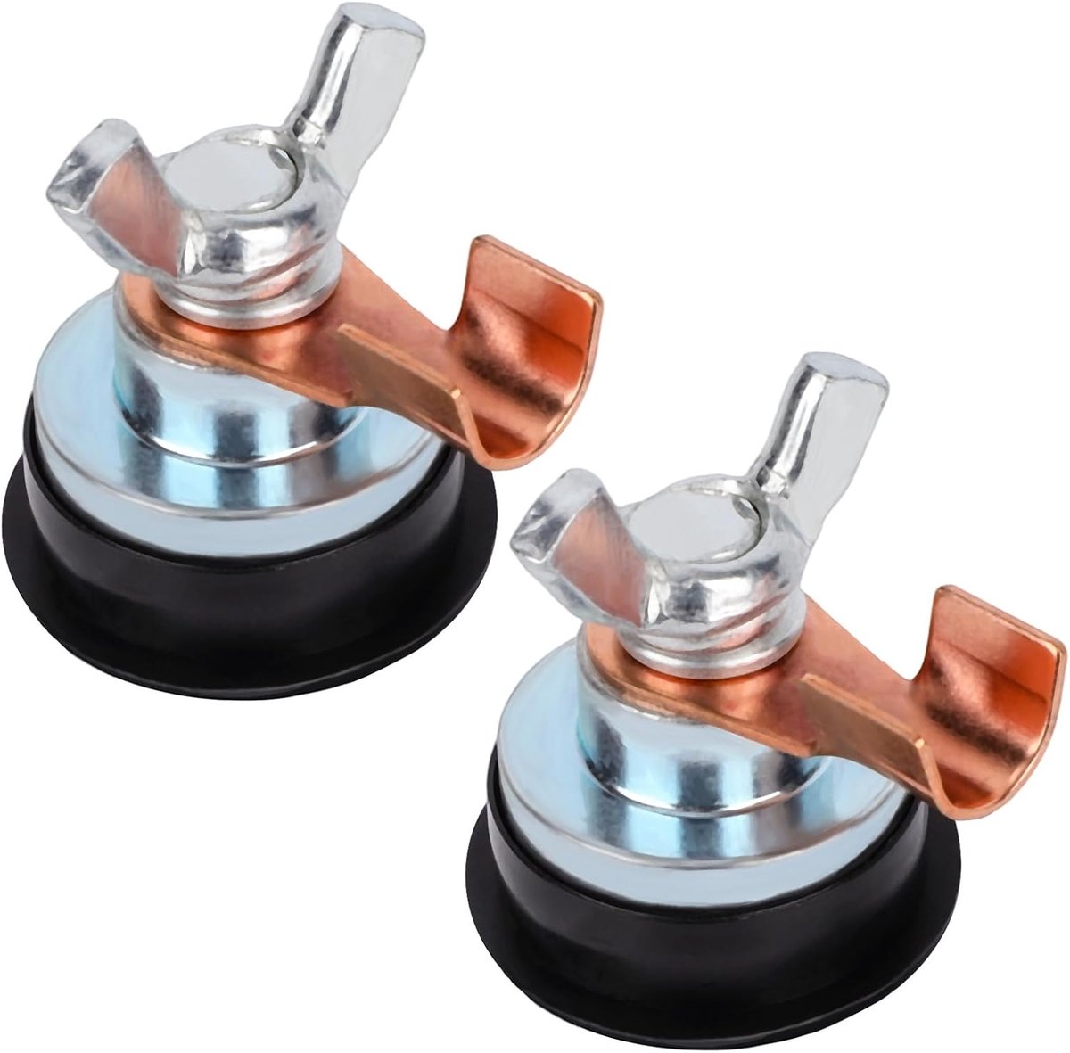 2 st Magnetische Aardingsklem voor Lassen, Verstelbaar Magneetlasondersteuningsklemgereedschap Multifunctionele Zuiglasaccessoires voor Metalen Palen Leuningen