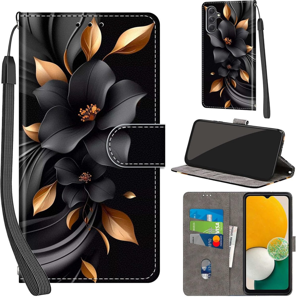 Portemonnee Telefoonhoes voor Samsung Galaxy A54 5G Bloemen