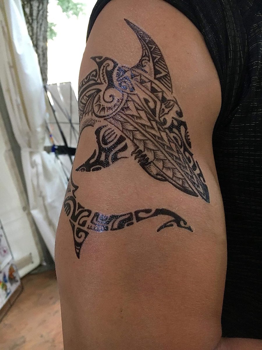 Tijdelijke tribal walvis tattoo nep tribal tattoo KM094x2