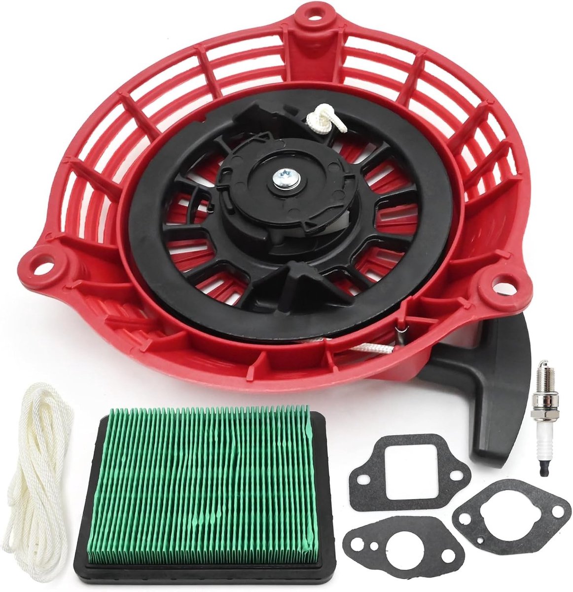 Recoil Pull Starter Assembly 28400-ZL8-023ZA, Vervangingsonderdeel voor Honda GC135 GC160 GCV135 GCV160 GCV160A GCV160LA GCV160LA0, Inclusief Luchtfilter en Trekkoord, Betrouwbare Startoplossing voor Tuinmachines