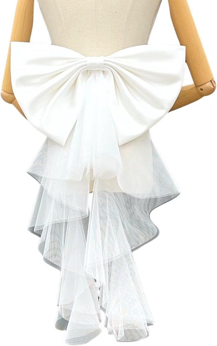Elegante Grote Strik Afneembare Taille Sash Ceintuur voor Bruiden met Stijlvolle Accessoires en Perfecte Pasvorm