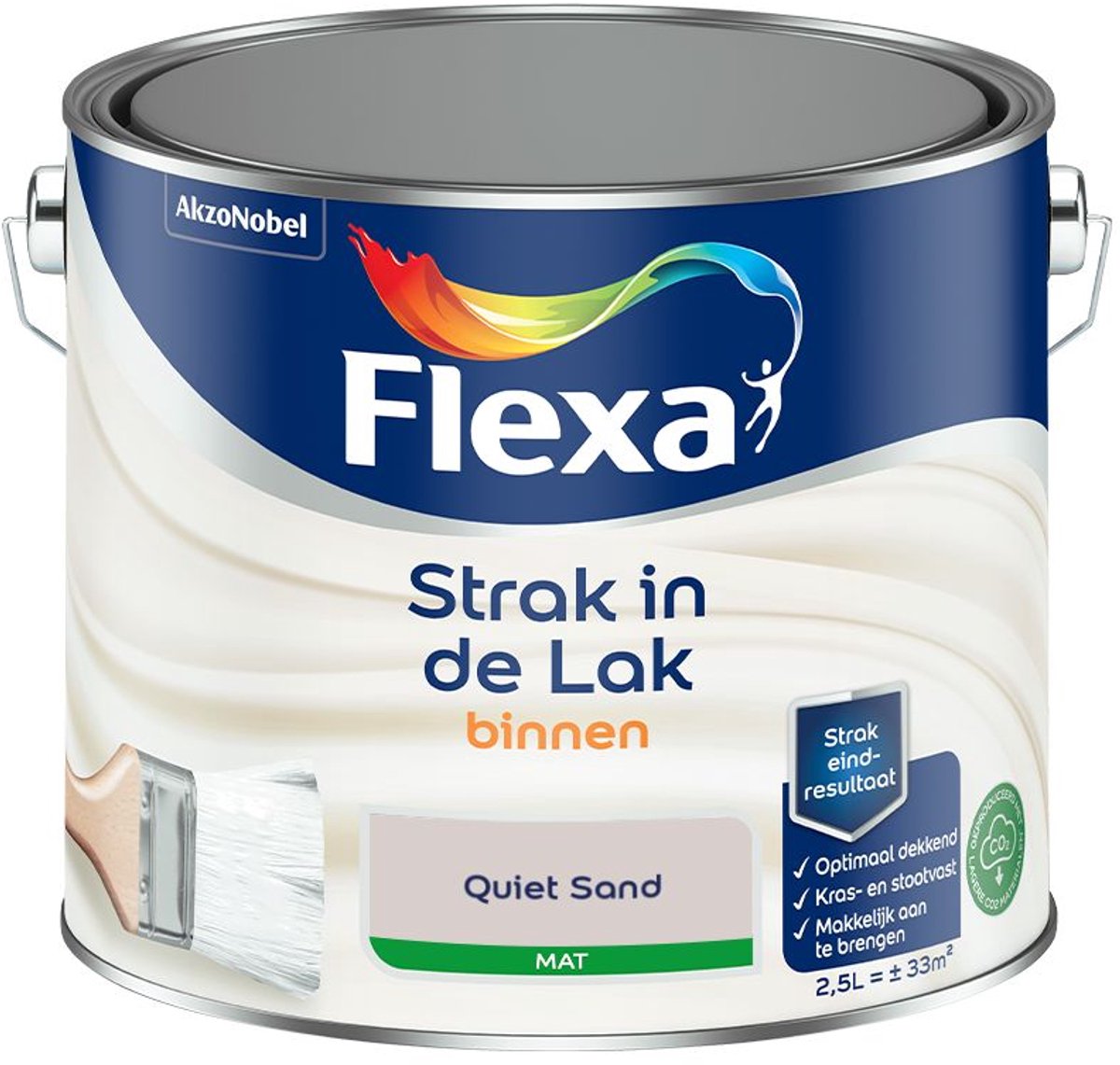 Flexa - Strak In De Lak Binnenlak Mat - Quiet Sand - 2,5 L - Kleur Van Het Jaar 2027