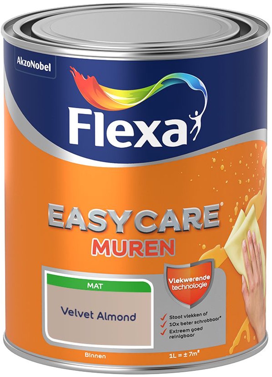 Flexa - Easycare Muren - Velvet Almond - 1 L - Kleur Van Het Jaar 2027