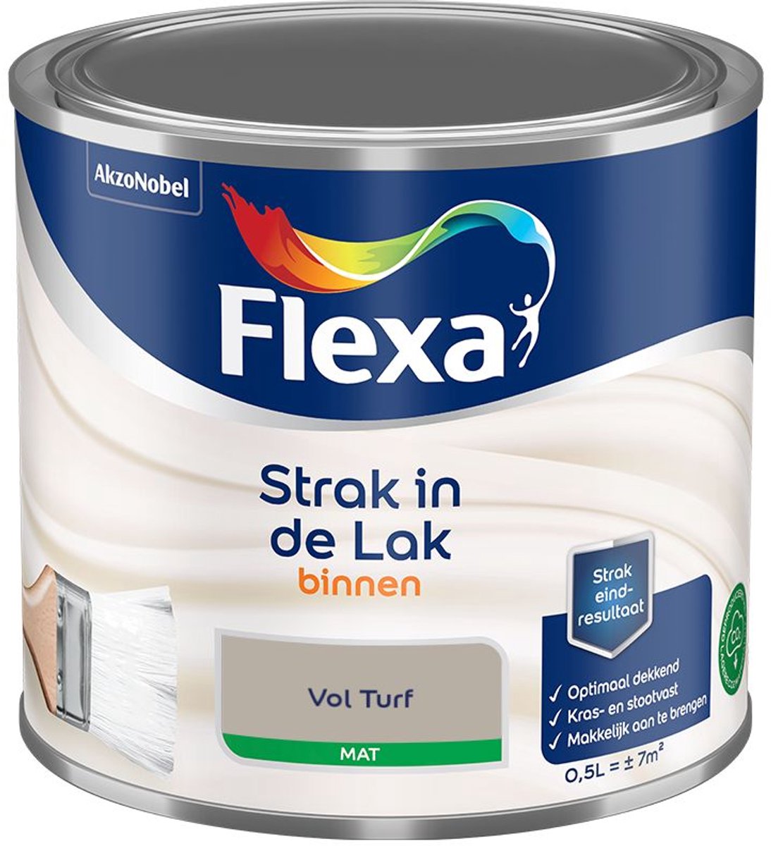 Flexa - Strak In De Lak Binnenlak Mat - Vol Turf - Mengverf - 500 Ml