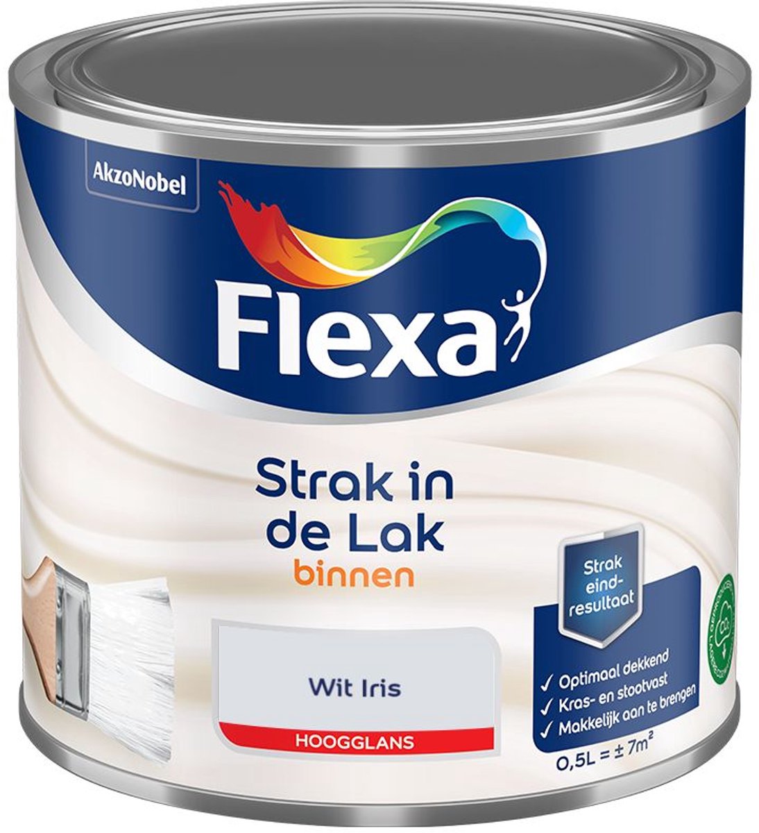 Flexa - Strak In De Lak Binnenlak Hoogglans - Wit Iris - Mengverf - 500 Ml