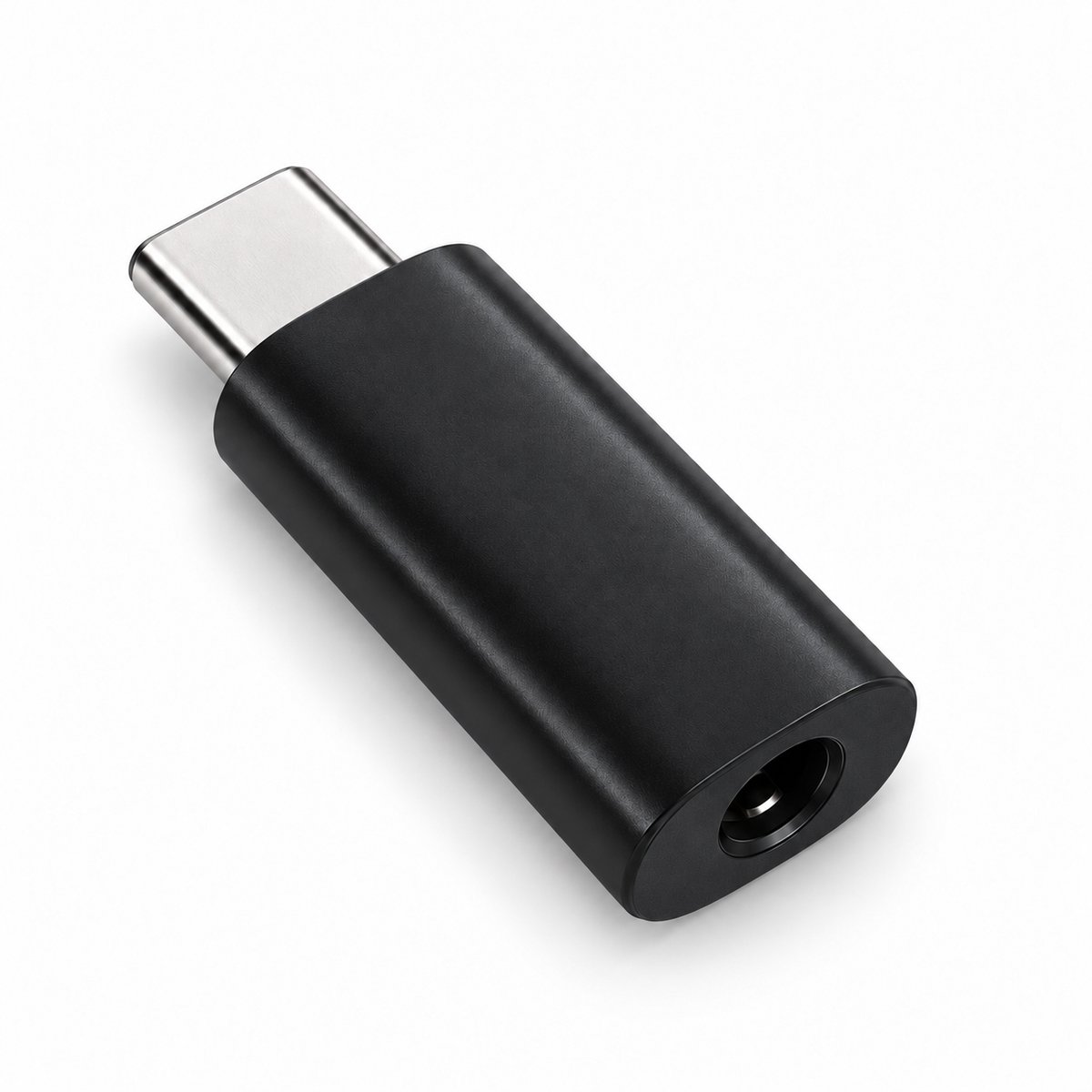 DrPhone JackBridge – USB-C naar 3,5mm Jack Adapter – AUX Audio Verloopstekker zonder DAC – voor Hoofdtelefoon – Zwart