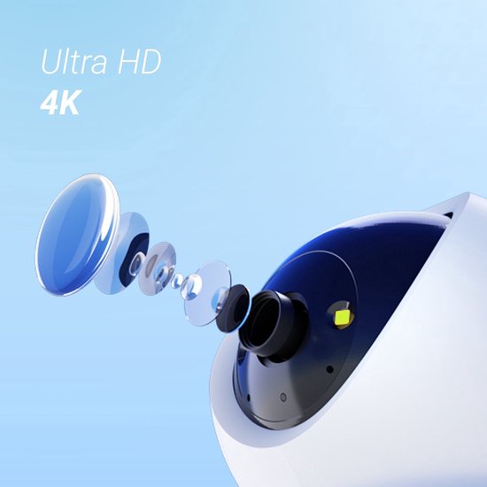 EZVIZ EP8 Ultra Video Deurbel + HB8 Pro 4K Beveiligingscamera + H6c 4K Binnencamera - Beveiligings Voordeelbundel - Wit van EZVIZ — afbeelding 3