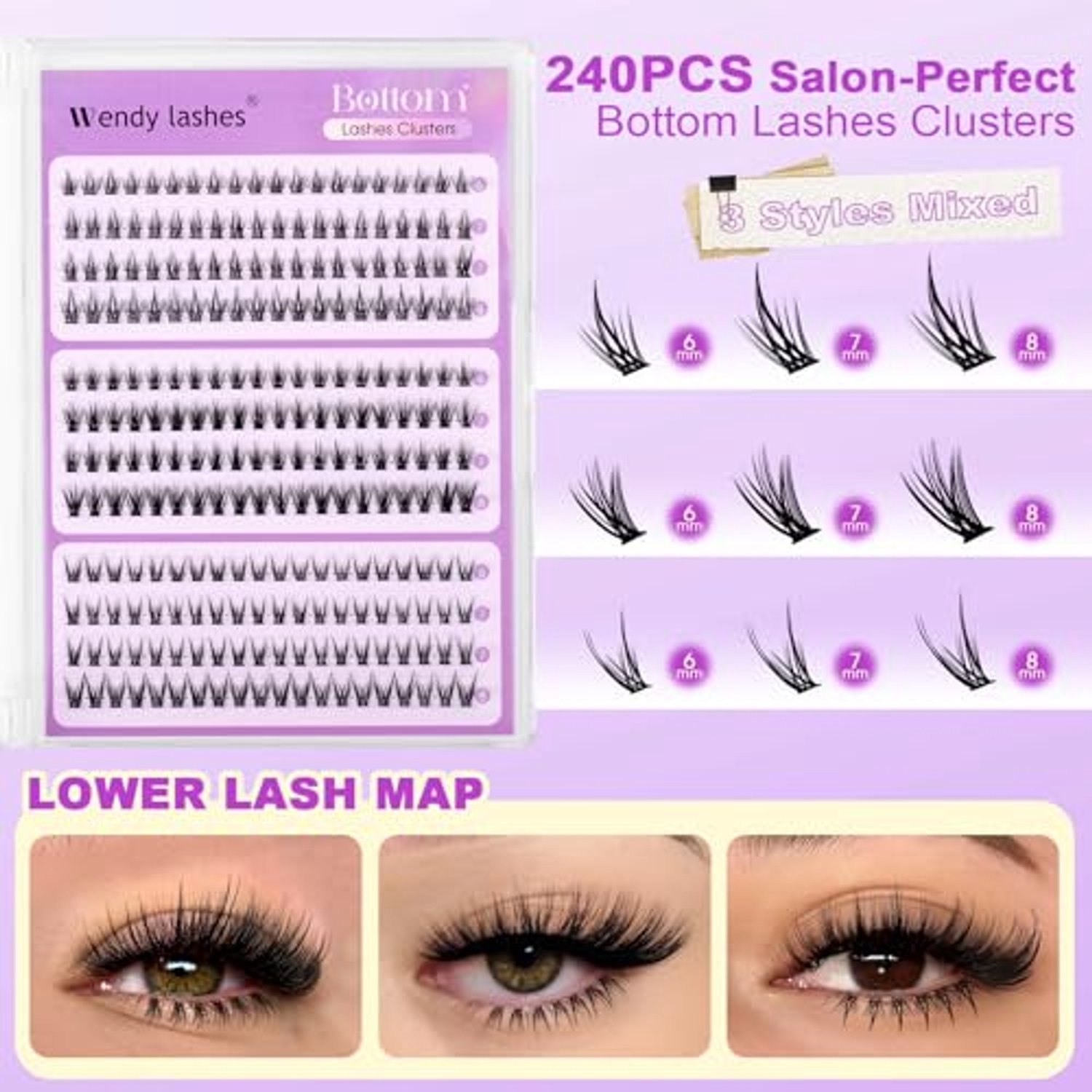 Wimperextensions Kit voor Thuisgebruik - D Curl Mix 10-18mm