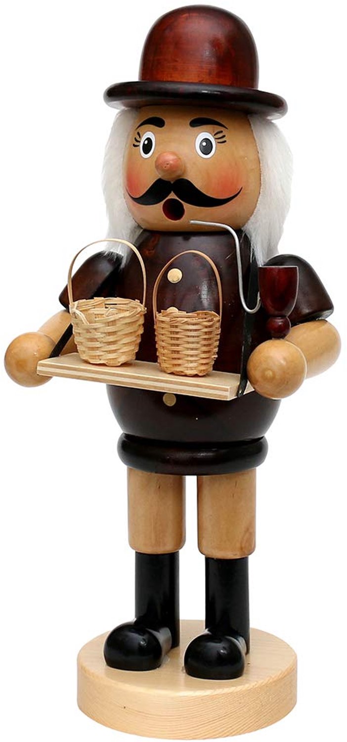 Houten Rookman als Mandverkoper, ca. 34 cm