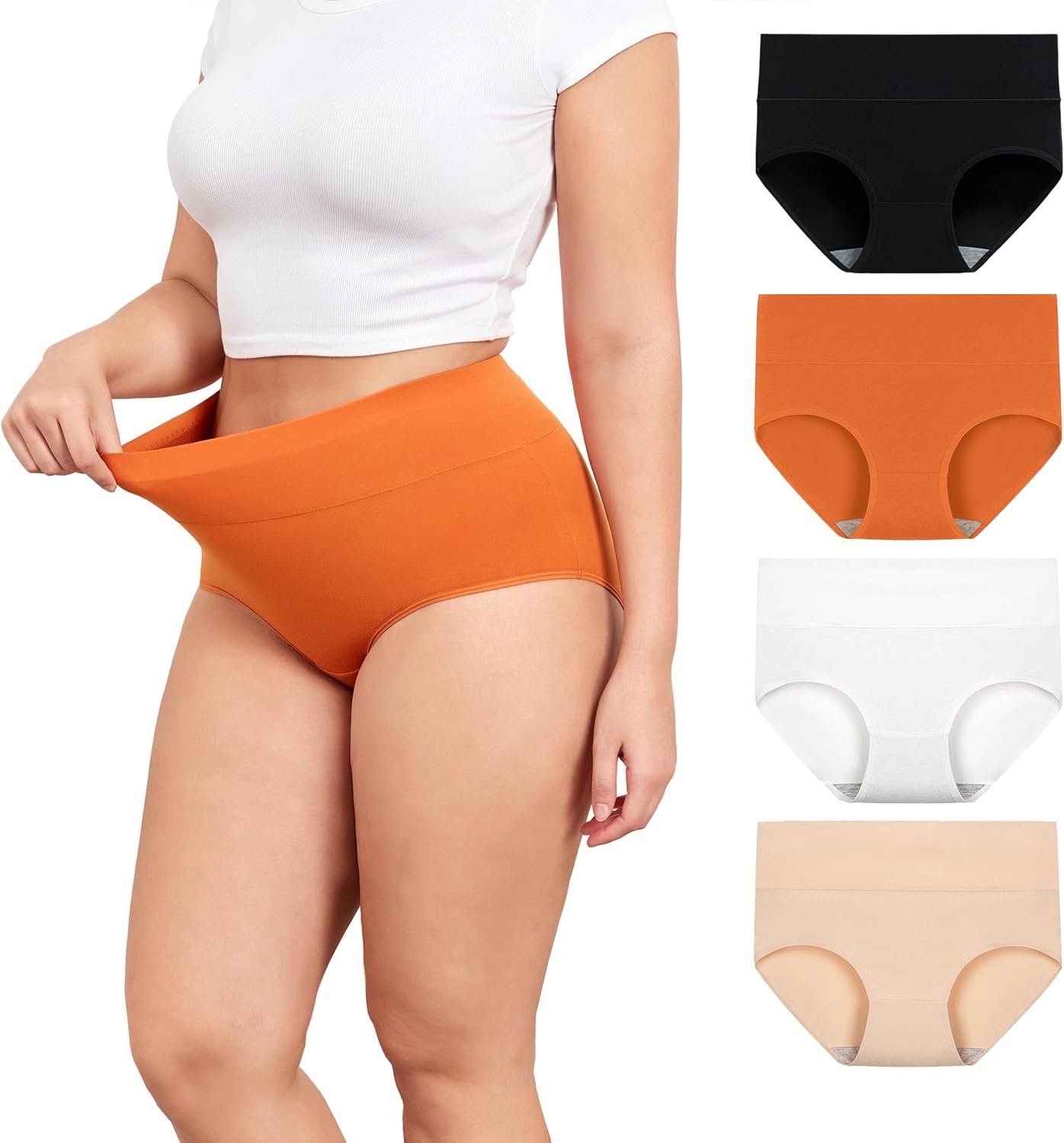 4-delige slip set hoge taille, katoen