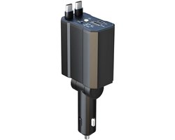 4-in-1 Snellader voor Auto met USB Aansluitingen