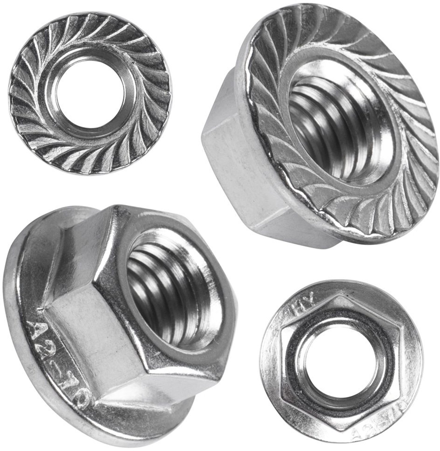 Flensmoeren RVS M6 DIN 6923 25 Stuks