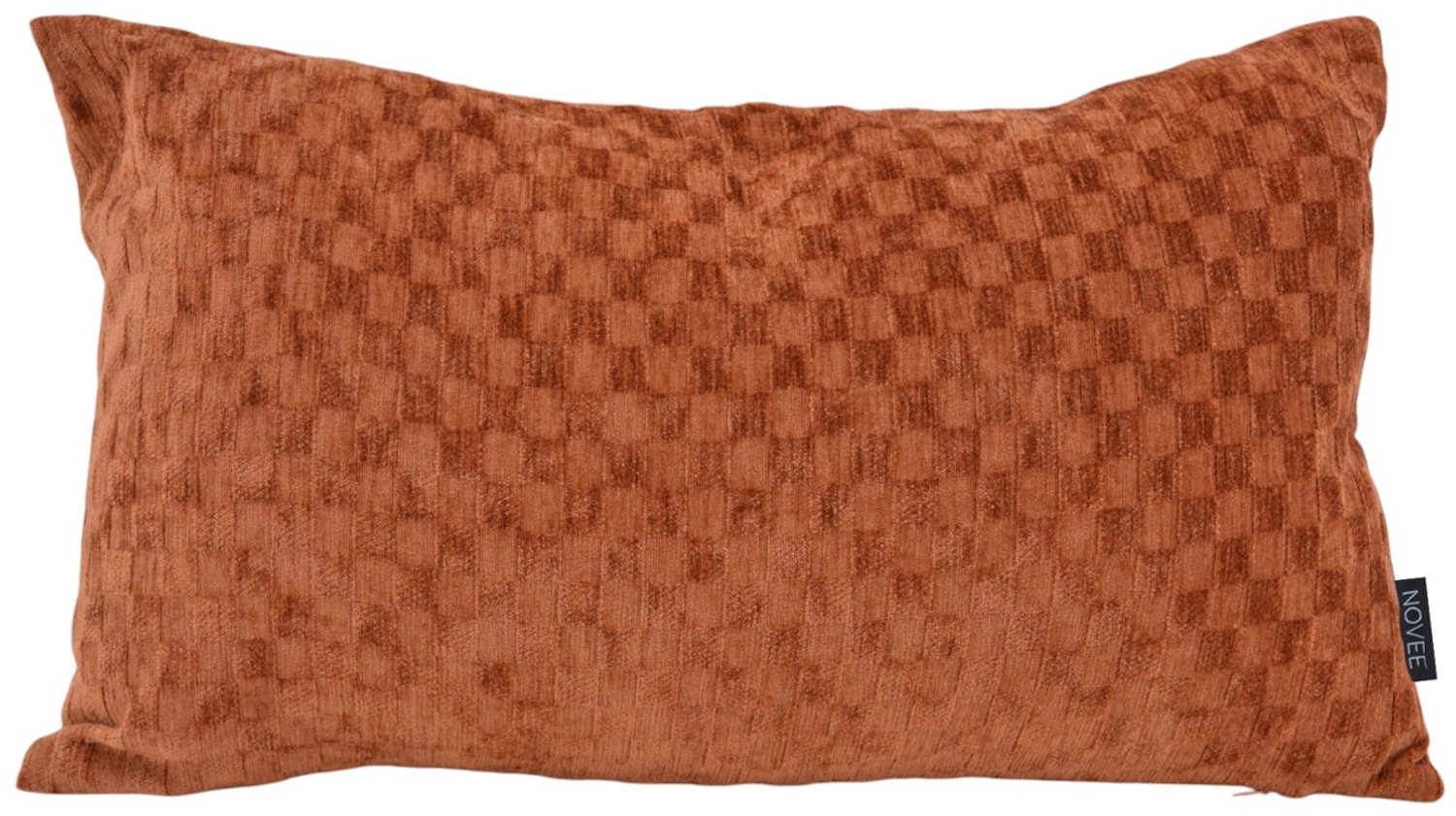 NOVÉE Sierkussen Chenille Checker Terra | 30x50 cm | Polyester