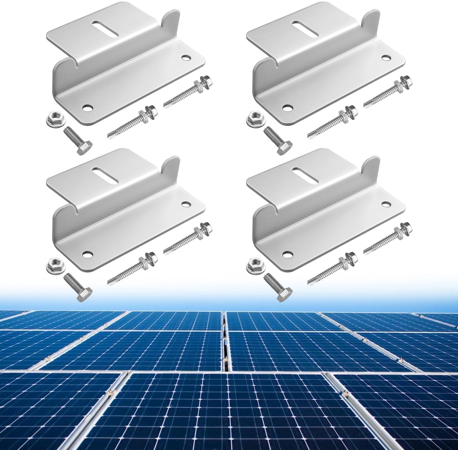 Z Brackets voor Zonnepanelen met RVS Schroeven