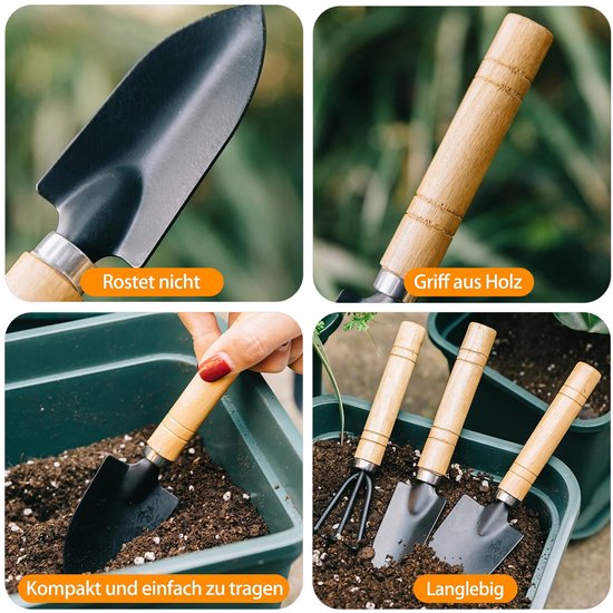 Mini Tuin Gereedschap Set met Schep en Hark voor Kinderen — afbeelding 4