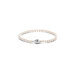 TI SENTO Dames Armband - 925 zilver - Wit parel - Maat M - 2908PW