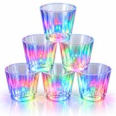 Lichtgevend Shotglaasje LED - RGB Gekleurde Verlichting - 6 stuks