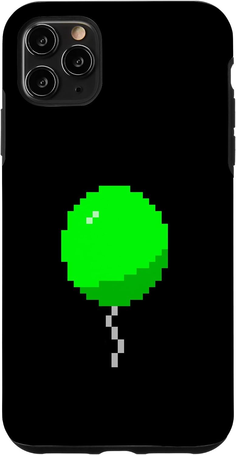 Huls voor iPhone 11 Pro Max met groen zwevend ballon pixel design
