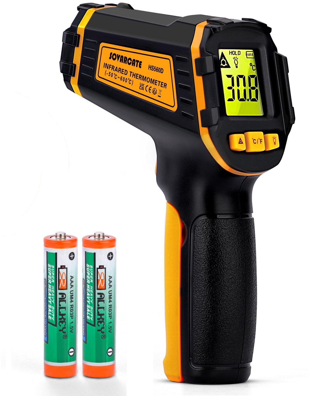Infrarood Thermometer -50℃~600℃, Contactloze Digitale Temperatuurmeter