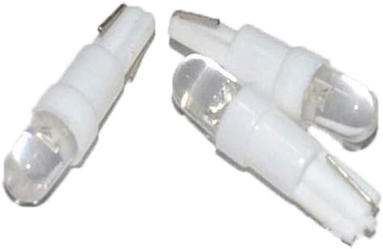 10 Stuks T5 Wedge LED Lampen W2 1LED W5W Xenon Wit Dashboard Auto Gloeilampen 12V — afbeelding 2
