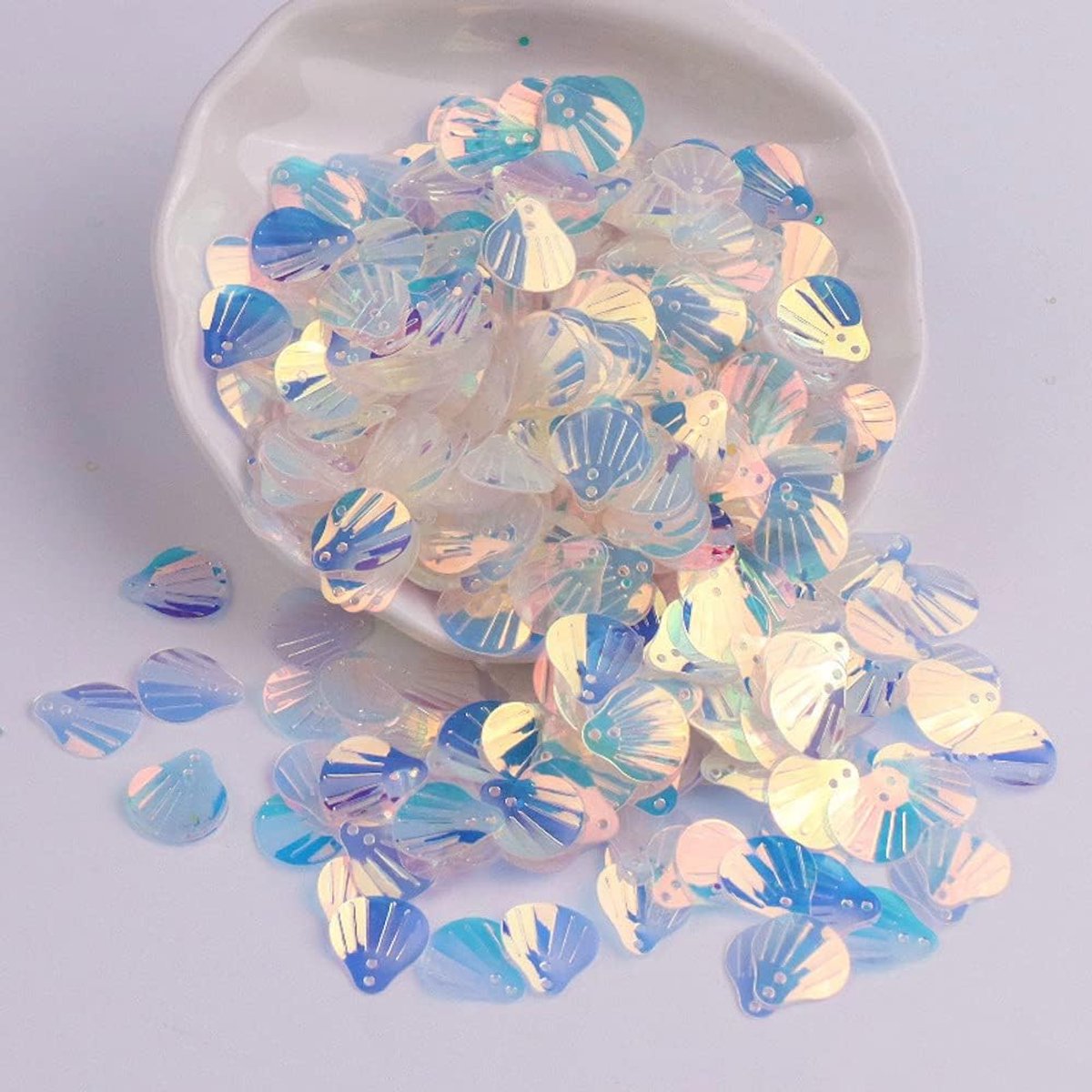 Pailletten, Shell-vorm pailletten voor knutselen Losse pailletten Cup Schillerende pailletten Handgemaakte DIY Creatieve kleur kralen Pailletten voor handwerk Huwelijksdecoratie 13mm