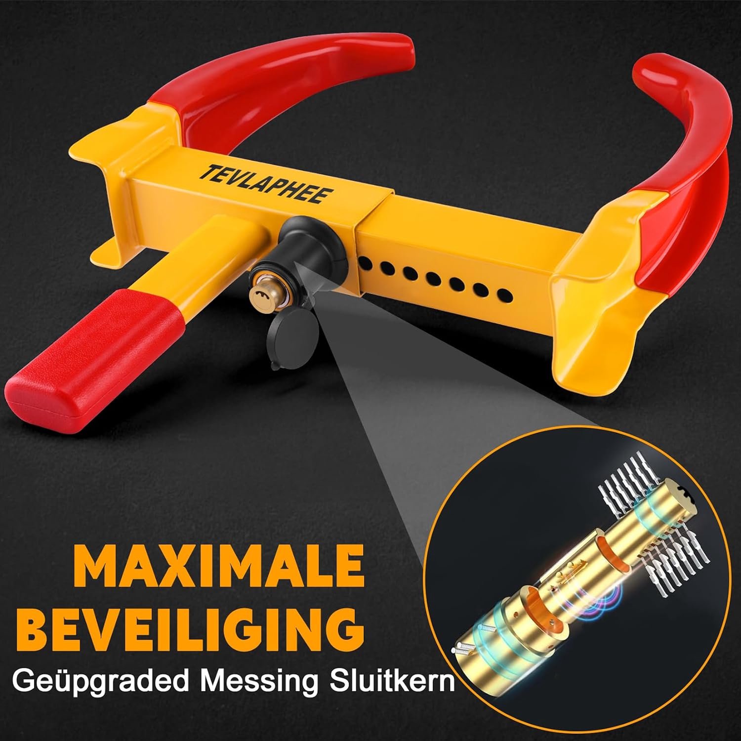 Tevlaphee Theft Lock Car Wheel Lock Tyre Claw Car Lock Safety Wheel Starter Protection Universal Adjustable Trailer - ShopVlot