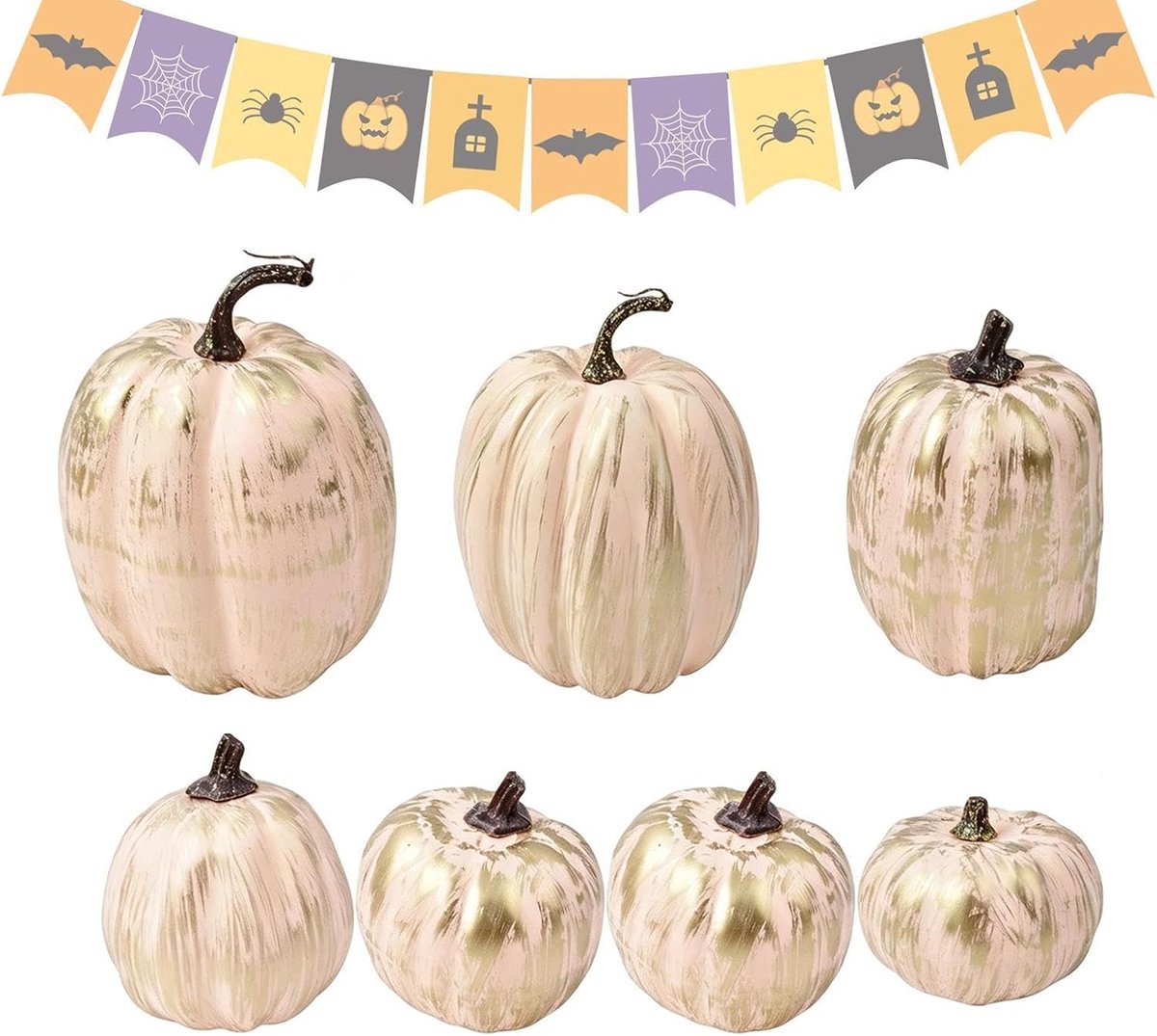 Kunstpompoenen, 7 stuks, rustieke kunstdecoratie voor Thanksgiving
