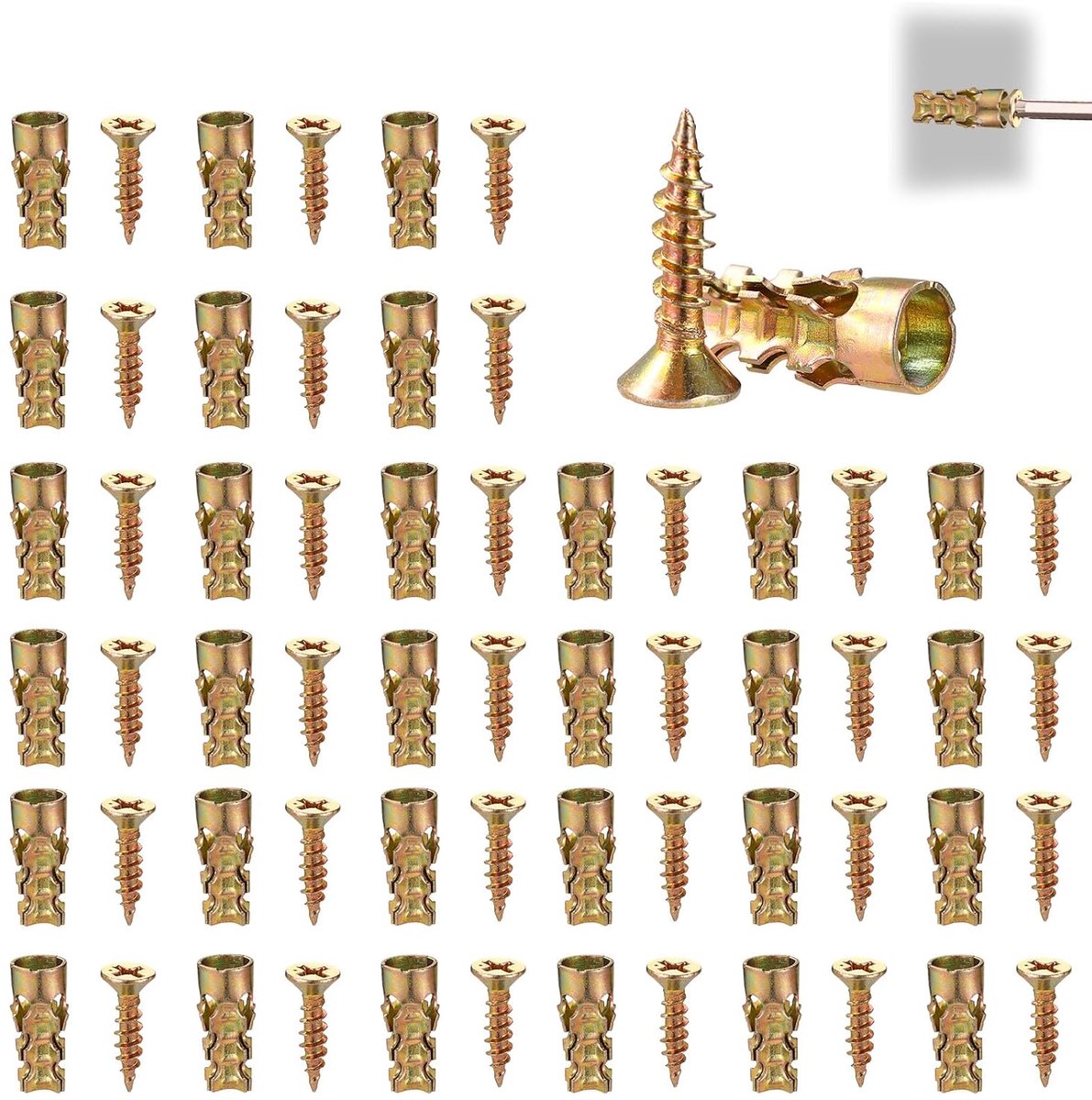 Sets 6x14mm Kastscharnier-Reparatie-Expansieschroeven & Ankers