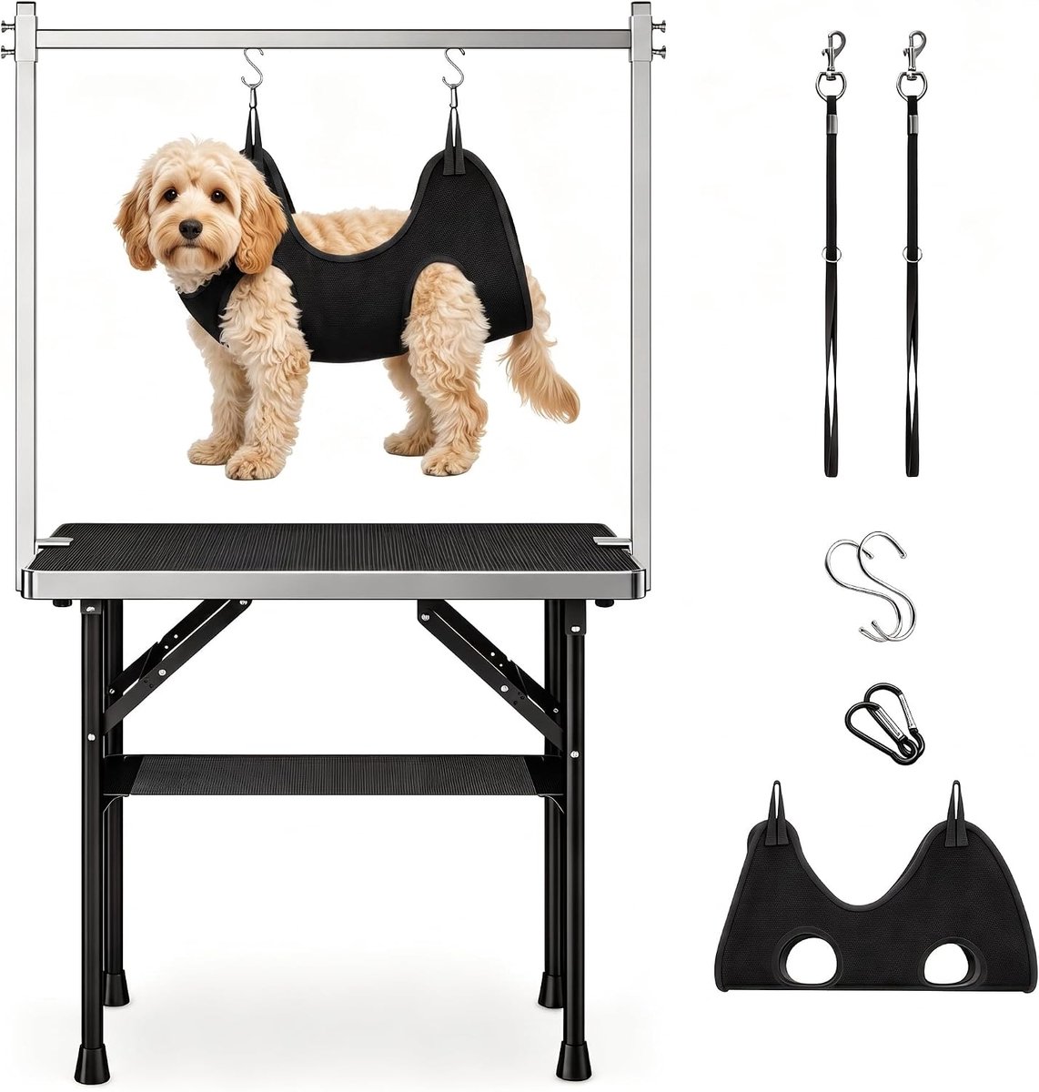 Hoogte verstelbare trimtafel voor honden