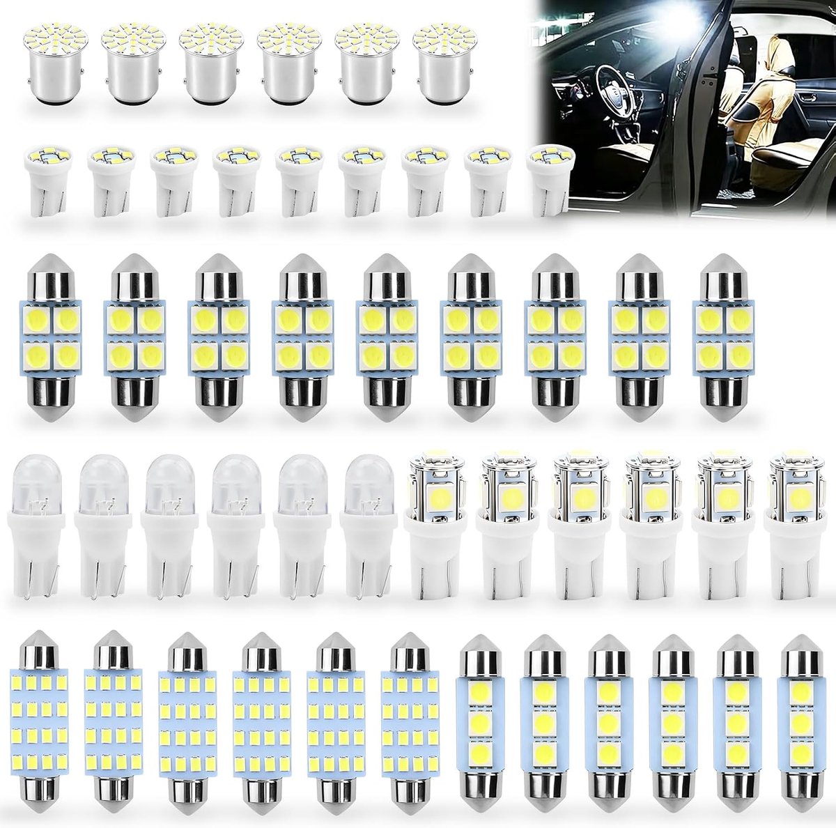 48 stuks, plug and play, led-binnenverlichting