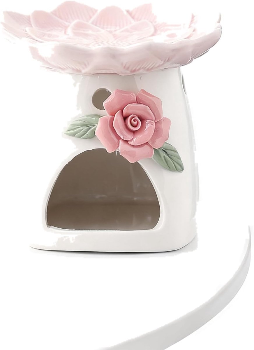 Oliebranders met theelichtjes bieden een,roze