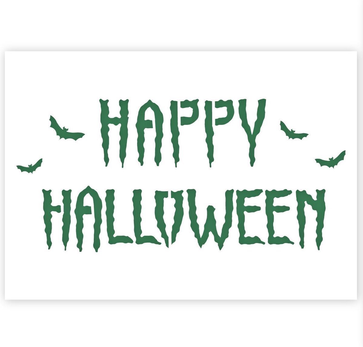 QBIX Happy Halloween Sjabloon A4 Formaat Kunststof - Uitsnede 22.5cm breed