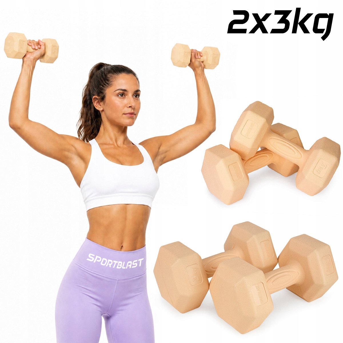 Set van 2x3kg Bitumen Halters - Totaal 6kg - Zeshoekig Ontwerp