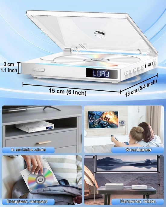 DVD-Speler voor HDMI 1080p TV, DVD-Speler met Meerdere Regio's — afbeelding 4
